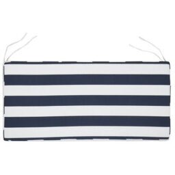 Beliani Garden Bench With Cushion Vivara 120 Cm Certified Acacia Wood Navy Blue - thumbnail 7
