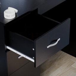 Lassic Vida Designs Riano Black 3 Drawer Bedroom Vanity Dressing Table - thumbnail 6