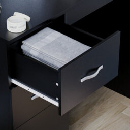 Lassic Vida Designs Riano Black 3 Drawer Bedroom Vanity Dressing Table - thumbnail 7
