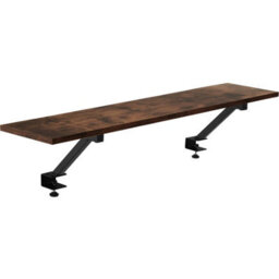 Tectake Desk Melrose - Corner Desk With A Movable Monitor Stand 130 Cm - Industrial Wood Dark, Rustic - thumbnail 8