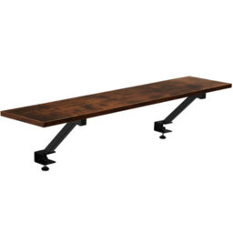 Tectake Desk Melrose - Corner Desk With A Movable Monitor Stand 130 Cm - Industrial Wood Dark, Rustic - thumbnail 9