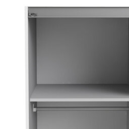 Furniture To Go Verona Sliding Wardrobe 120Cm In White With Oak Doors With 5 Shelves - thumbnail 8