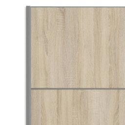 Furniture To Go Verona Sliding Wardrobe 120Cm In White With Oak Doors With 5 Shelves - thumbnail 6