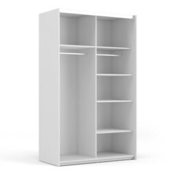 Furniture To Go Verona Sliding Wardrobe 120Cm In White With Oak Doors With 5 Shelves - thumbnail 4