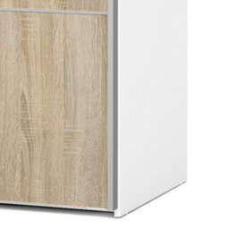 Furniture To Go Verona Sliding Wardrobe 120Cm In White With Oak Doors With 5 Shelves - thumbnail 7