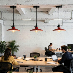 Industrial Red Metal Pendant Light E27 Adjustable Hanging Lamp, Vintage Dome Ceiling Light With 95Cm Cable - thumbnail 3