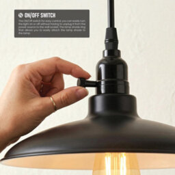Industrial Red Metal Pendant Light E27 Adjustable Hanging Lamp, Vintage Dome Ceiling Light With 95Cm Cable - thumbnail 2