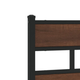 Berkfield Bed Frame Without Mattress With Headboard Brown Oak 140X190 Cm - thumbnail 8