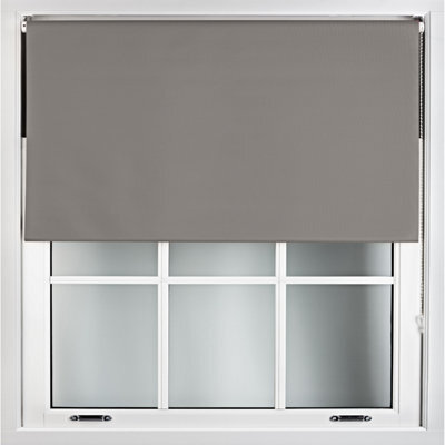 Furnished Blackout Roller Blinds - Dark Grey Trimmable Blind For Windows And Doors (W)155Cm (L)210Cm