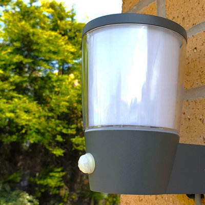 Harper Living Grey Modern Motion Sensor Outdoor Wall Light (16.3 X 10.8 X 13.4Cm) - Ip54 - image 1