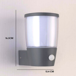 Harper Living Grey Modern Motion Sensor Outdoor Wall Light (16.3 X 10.8 X 13.4Cm) - Ip54 - thumbnail 4