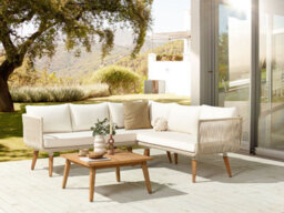 Beliani Outdoor Cushion Cover Set Alcamo Light Beige - thumbnail 2
