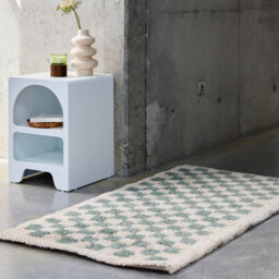 Sweeek - Light Blue And Cream Checkerboard Interior Rug Taylor 170X120X3 Cm - thumbnail 6