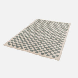 Sweeek - Light Blue And Cream Checkerboard Interior Rug Taylor 170X120X3 Cm - thumbnail 3