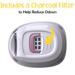 Cat Centre.Direct Cat Centre Jumbo Pink Galaxy Detachable Hooded Litter Tray With Carbon Filter - thumbnail 4