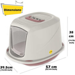Cat Centre.Direct Cat Centre Jumbo Pink Galaxy Detachable Hooded Litter Tray With Carbon Filter - thumbnail 7