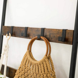Towel Rack Wooden Blanket Ladder Shelf Vintage Bathroom Towel Stand - thumbnail 4