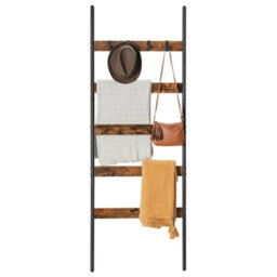 Towel Rack Wooden Blanket Ladder Shelf Vintage Bathroom Towel Stand - thumbnail 1