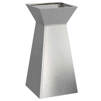 Berkfield Modern Garden Pillar Planter With Bowl 35X35X73 Cm Stainless Steel - image 1