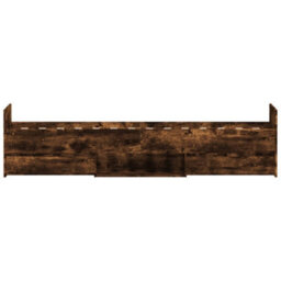 Berkfield Bed Frame With Headboard And Footboard Smoked Oak 90X190 Cm - thumbnail 7