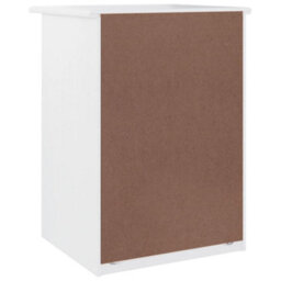 Berkfield Bedside Cabinet Alta White 41X35X55.5 Cm Solid Wood Pine - thumbnail 6