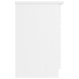 Berkfield Bedside Cabinet Alta White 41X35X55.5 Cm Solid Wood Pine - thumbnail 5