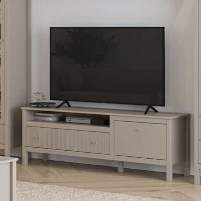 Heze Furniture Kleo Tv Unit With Storage - Taupe - image 1