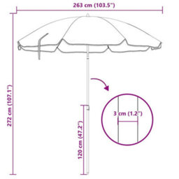 Berkfield Beach Parasol With Aluminium Pole Camouflage 300 Cm - thumbnail 8