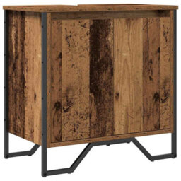 Berkfield Stylish Bathroom Sink Cabinet Old Wood 60X35X60 Cm Engineered Wood - thumbnail 1