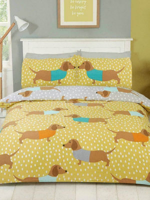 Dolly Dachshund Single Duvet Cover And Pillowcase Set - image 1