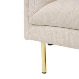 Beliani Armchair Moen Fabric Light Beige - thumbnail 7