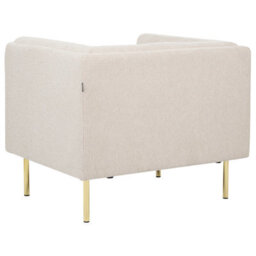 Beliani Armchair Moen Fabric Light Beige - thumbnail 5