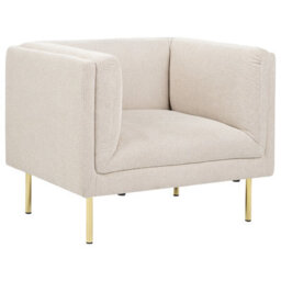 Beliani Armchair Moen Fabric Light Beige