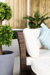 Giardino 2-In-1 Round Rattan Garden Sofa Daybed Set With Adjustable Table, Water-Resistant, Assembled - Brown - thumbnail 6
