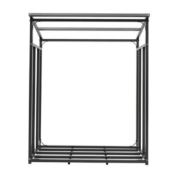 Living And Home Firewood Rack Holder Metal Log Storage Store With Pe Cover 6 X 2 Ft - thumbnail 5