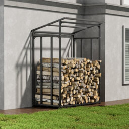 Living And Home Firewood Rack Holder Metal Log Storage Store With Pe Cover 6 X 2 Ft