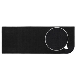 Jvl Eden Machine Washable Latex Backed Runner Doormat, 57X150Cm, Black - thumbnail 5