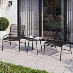 Gainoom 3 Piece Patio Bistro Set Rattan Chairs Outdoor Wicker Conversation Set Patio Furniture With Side Table - thumbnail 5