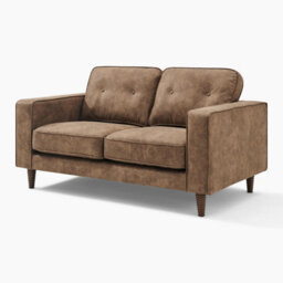 Furniturebox Uk Jasper Brown Faux Leather 2 Seater Sofa - thumbnail 8