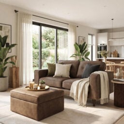 Furniturebox Uk Jasper Brown Faux Leather 2 Seater Sofa - thumbnail 7