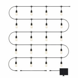 Xample Artika Eclipse 42Ft Solar String Lights 20 Led Outdoor Indoor Warm White 2700K Usb-C Rechargeable Remote Control Garden Lights - thumbnail 3