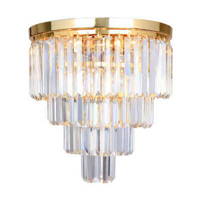 Luminosa Lighting Luminosa Amedeo Ceiling Light, Gold, Glass, 5X E14