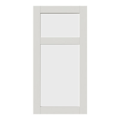 GoodHome Alpinia Matt Ivory Wood Effect Shaker Glazed Dresser Cabinet Door (W)500mm (H)1245mm (T)18mm