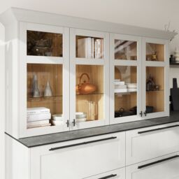 GoodHome Alpinia Matt Ivory Wood Effect Shaker Glazed Dresser Cabinet Door (W)500mm (H)1245mm (T)18mm - thumbnail 3