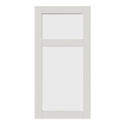 GoodHome Alpinia Matt Ivory Wood Effect Shaker Glazed Dresser Cabinet Door (W)500mm (H)1245mm (T)18mm - thumbnail 1