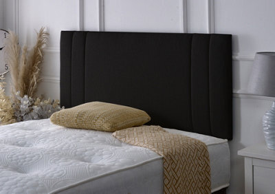 Slumbre Rio 2 Chenille Headboard - 2Ft6 Small Single - Black Chenille - image 1