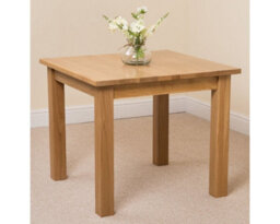 That's Furniture Oslo 90 X 90 Cm Oak Small Dining Table And 4 Chairs Dining Set With Montana Brown Leather Chairs - thumbnail 5