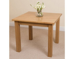 That's Furniture Oslo 90 X 90 Cm Oak Small Dining Table And 4 Chairs Dining Set With Montana Brown Leather Chairs - thumbnail 4