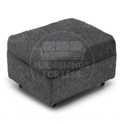 Furnishings For Less UK Byron Dundee Fabric Grey Footstool Sofa Accessory