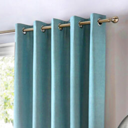 Fusion Sorbonne 100% Cotton Light Filtering Plain Dyed Duck Egg Blue Eyelet Curtains - thumbnail 2